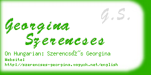 georgina szerencses business card